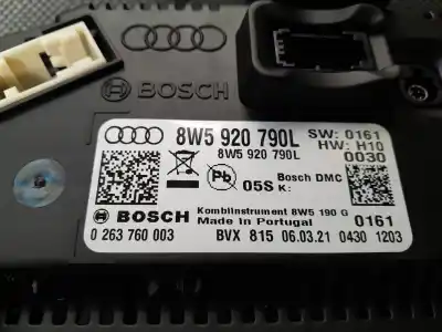 Автозапчастина б/у панель інструментів для audi a4 b9 (8w2, 8wc) 30 tdi mild hybrid посилання на oem iam 8w5920790l e2-a1-4-4 0263760003