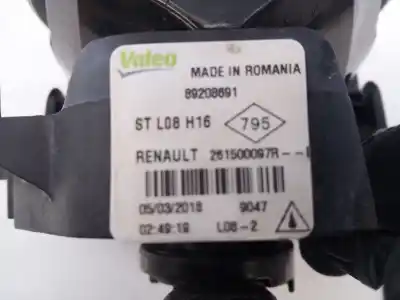 Автозапчастина б/у правий протитуман для renault megane iv fastback (b9a/m/n_) 1.2 tce 100 (b9ms) посилання на oem iam 261500097r e1-a1-30-2 
