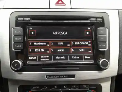 Peça sobressalente para automóvel em segunda mão sistema de áudio / rádio cd por volkswagen passat cc passat cc referências oem iam 