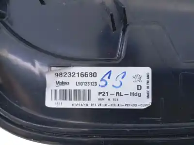 Автозапчасти б/у правый задний фонарь за peugeot 208 ii (ub_, up_, uw_, uj_) 1.2 puretech 100 ссылки oem iam 9823216680 e1-a4-39-1 
