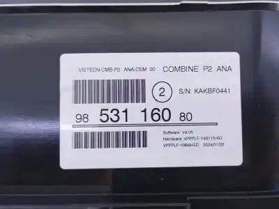 Автозапчастина б/у панель інструментів для peugeot 208 ii (ub_, up_, uw_, uj_) 1.2 puretech 75 посилання на oem iam 9853116080 e3-b2-31-2 