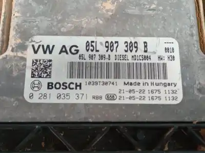 Second-hand car spare part ECU ENGINE CONTROL for VW TIGUAN (AD1, AX1) 2.0 TDI 4MOTION OEM IAM references 05L907309B  
