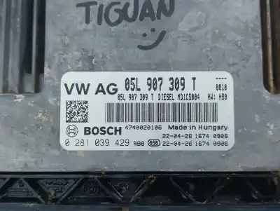 Автозапчастина б/у ебу контролер двигуна для vw tiguan (ad1, ax1) 2.0 tdi посилання на oem iam 05l907309t e2-a1-24-7 0281039429