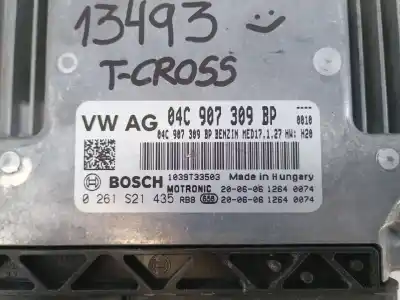 Автозапчасти б/у блок управления двигателем за volkswagen t-cross (c11) 1.0 tsi ссылки oem iam 04c907309bp e2-a1-30-7 0261s21435