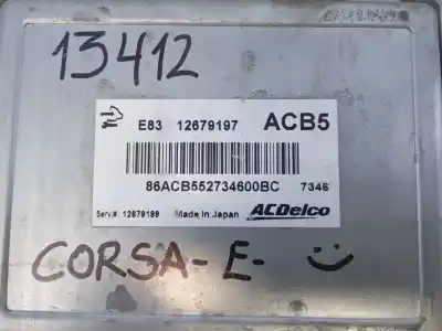 Second-hand car spare part ecu engine control for opel corsa e (x15) 1.4 (08, 68) oem iam references 12679197 e3-a5-23-4 12679199