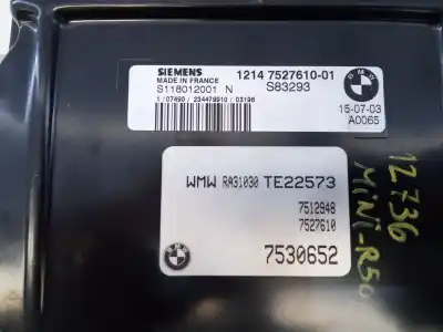 Second-hand car spare part ecu engine control for mini mini (r50, r53) one oem iam references 7530652 e3-a2-49-2 1214752761001