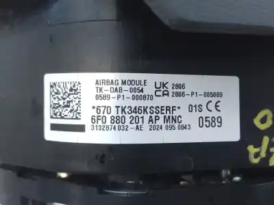 Автозапчастина б/у передня ліва подушка безопасности для seat ibiza v (kj1, kjg) 1.0 tsi посилання на oem iam 6f0880201 e1-b6-3-2 