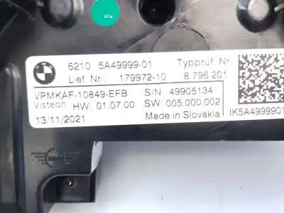 Second-hand car spare part dashboard for mini mini countryman (f60) cooper se all4 oem iam references 62105a4999901 e3-a2-49-2 8796201