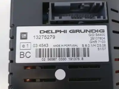 Second-hand car spare part multifunction display for opel corsa d cosmo oem iam references 13275279 e3-a5-28-2 