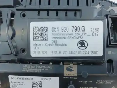 Автозапчастина б/у панель інструментів для skoda scala (nw1) 1.5 tsi посилання на oem iam 654920790g e2-a1-24-2 