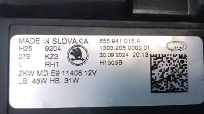 Tweedehands auto-onderdeel linker koplamp voor skoda scala (nw1) 1.5 tsi oem iam-referenties 655941015a e1-a5-15-1 