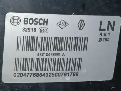 Автозапчастина б/у гальмівний серво для renault megane iv fastback (b9a/m/n_) 1.5 dci 110 (b9a3) посилання на oem iam 472104789r   Автозапчастина б/у гальмівний серво для renault megane iv fastback (b9a/m/n_) 1.5 dci 110 (b9a3) посилання на oem iam 472104789r