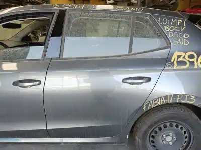 Second-hand car spare part rear left door for skoda fabia iv (pj3) 1.0 mpi oem iam references  Second-hand car spare part rear left door for skoda fabia iv (pj3) 1.0 mpi oem iam references