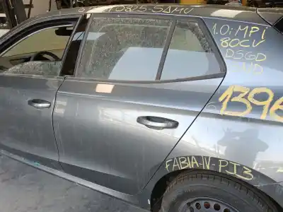 Second-hand car spare part rear left door for skoda fabia iv (pj3) 1.0 mpi oem iam references    Second-hand car spare part rear left door for skoda fabia iv (pj3) 1.0 mpi oem iam references