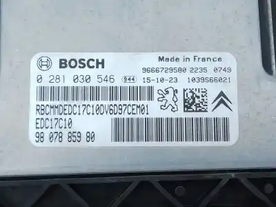 Second-hand car spare part ecu engine control for citroen berlingo multispace (b9) 1.6 hdi 90 oem iam references 9807885980 e3-b2-34-2 0281030546