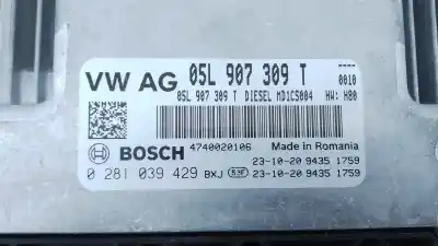 Second-hand car spare part ecu engine control for skoda kodiaq (ns7, nv7, ns6) 2.0 tdi oem iam references 05l907309t e2-b2-34-1 0281039429