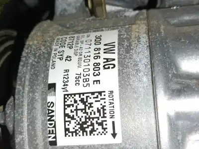 Peça sobressalente para automóvel em segunda mão compressor de ar condicionado a/a a/c por skoda kodiaq (ns7, nv7, ns6) 2.0 tdi referências oem iam 3q0816803e  
