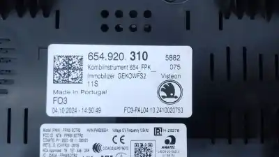 Second-hand car spare part dashboard for skoda fabia iv (pj3) 1.0 mpi oem iam references 654920310 e2-b2-34-2  Second-hand car spare part dashboard for skoda fabia iv (pj3) 1.0 mpi oem iam references 654920310 e2-b2-34-2