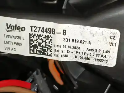 Second-hand car spare part heating fan for skoda fabia iv (pj3) 1.0 mpi oem iam references 2q1819021a   Second-hand car spare part heating fan for skoda fabia iv (pj3) 1.0 mpi oem iam references 2q1819021a