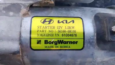 Peça sobressalente para automóvel em segunda mão motor de arranque por kia ceed (cd) 1.0 t-gdi referências oem iam 3610008100 p3-b8-4-2 