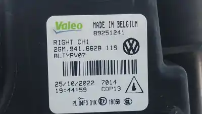 Second-hand car spare part right fog light for volkswagen t-cross (c11) 1.0 tsi oem iam references 2gm941662b e1-b6-7-2 