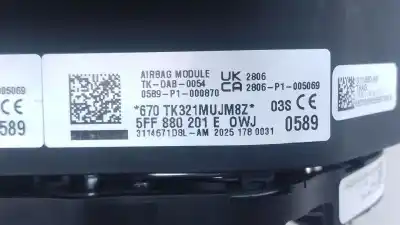 Автозапчасти б/у комплект подушки безопасности за cupra formentor (km7, kmp) 1.5 tsi ссылки oem iam 5qs959655p  