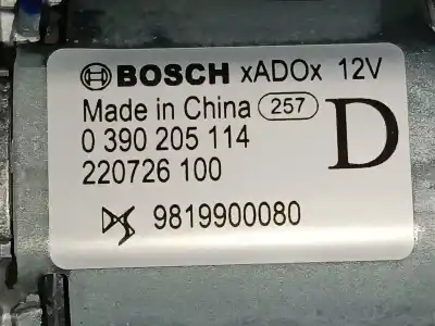 Second-hand car spare part rear windshield wiper motor for citroen c3 aircross ii (2r_, 2c_) 1.2 puretech 110 (2rhnzb, 2rhnzw, 2rhnpx, 2rhnpj) oem iam references 9819900080  0390205114