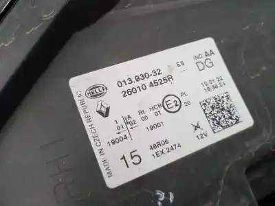 Peça sobressalente para automóvel em segunda mão farol / farolim direito por renault captur ii (hf_) e-tech 160 referências oem iam 260104525r  
