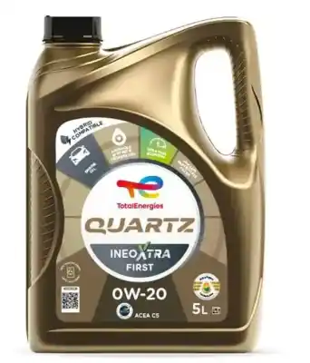 Pièce détachée automobile d'occasion HUILE pour UNIVERSAL TOTAL QUARTZ INEO XTRA FIRST 0W20 5 LITROS  Références OEM IAM 231338  