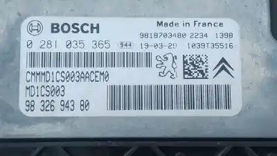Second-hand car spare part ecu engine control for citroen c4 cactus 1.5 bluehdi 100 oem iam references 9832694380 e3-b2-46-3 0281035365