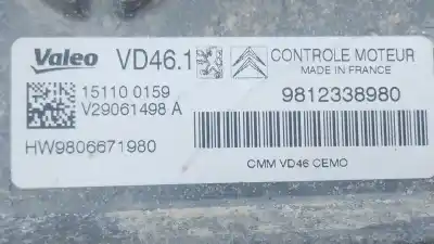 Second-hand car spare part ecu engine control for citroen c4 cactus 1.2 thp 110 oem iam references 9812338980 e3-b2-46-3 9806671980