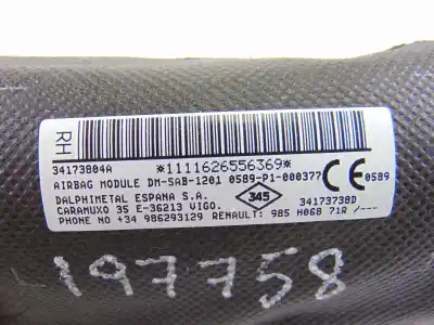 Gebrauchtes Autoersatzteil rechter seitenairbag zum dacia duster black shadow 4x4 oem-iam-referenzen 34173804a  