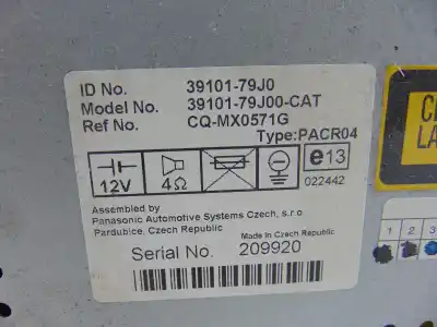 Second-hand car spare part audio system / radio cd for suzuki sx4 rw (ey) gl oem iam references 39101-79j0  