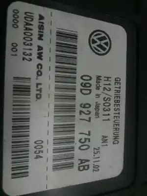 Pezzo di ricambio per auto di seconda mano centralina cambio automatico per porsche cayenne (typ 9pa) * riferimenti oem iam 09d927750ab  udaa003132