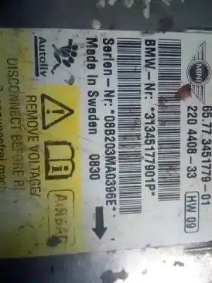 Second-hand car spare part airbag control unit for mini mini (r56) one oem iam references 6577345177901 31345177901p 220440833