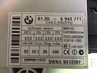 Peça sobressalente para automóvel em segunda mão módulo eletrônico por bmw serie 1 berlina (e81/e87) 118d referências oem iam 61356943771  5wk494121bf