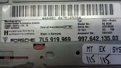 Автозапчасти б/у gps-навигационная система за porsche cayenne (typ 9pa) 4.5 v8 turbo cat ссылки oem iam 7l5919969  