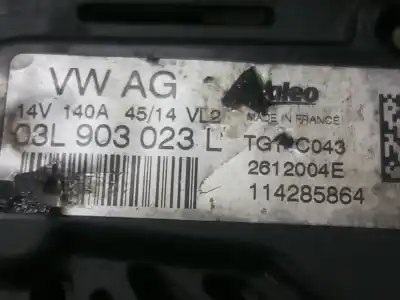 Second-hand car spare part alternator for seat leon (5f1) style oem iam references 03l903023l  2612004e