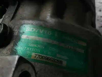 Second-hand car spare part air conditioning compressor for renault megane i scenic (ja0) 1.9 turbodiesel oem iam references sd7v161132  77008668288 sd7v16