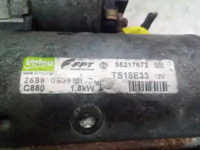 Peça sobressalente para automóvel em segunda mão motor de arranque por opel corsa d enjoy referências oem iam 55217672  ts18e33