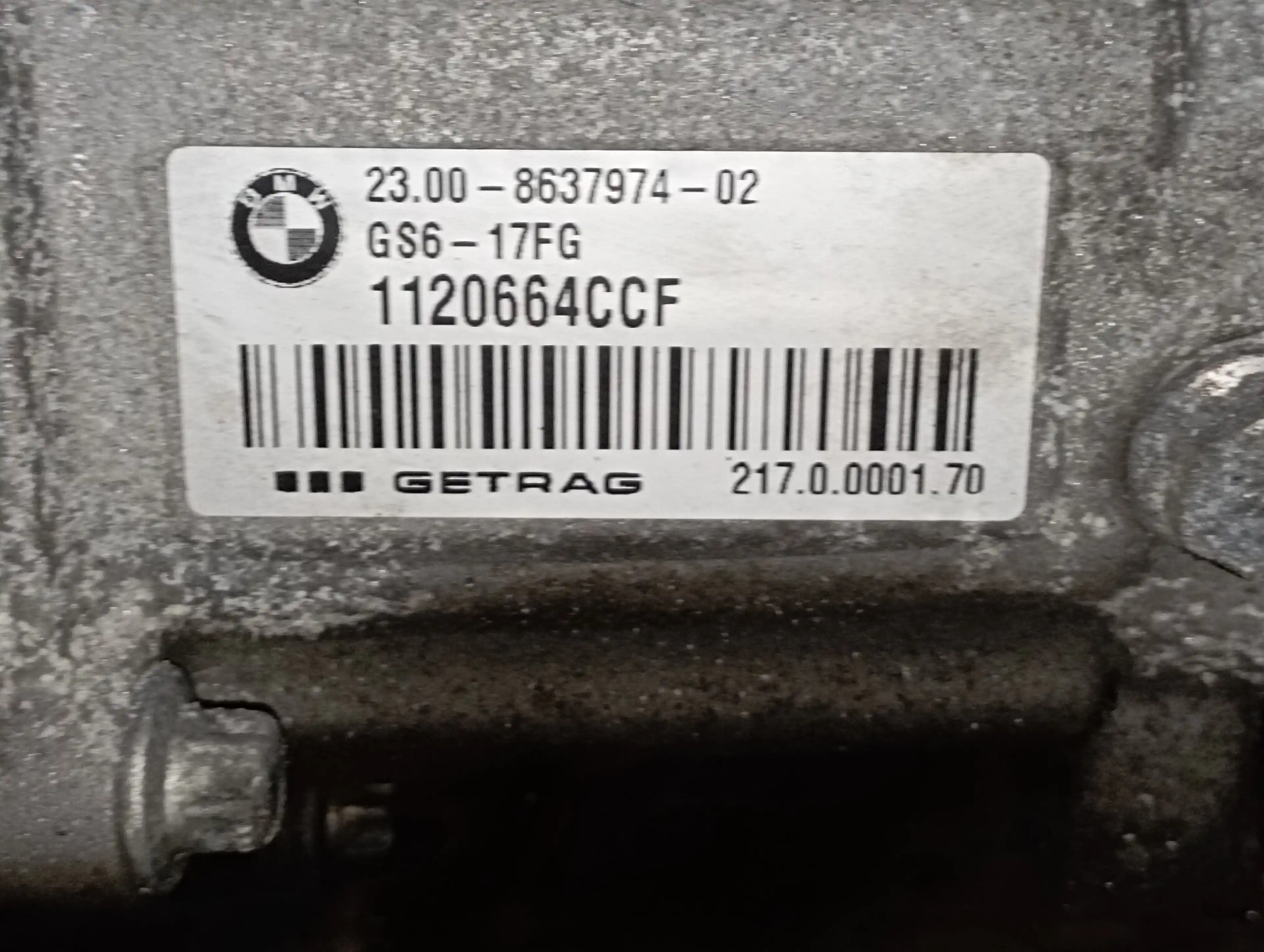 gearbox bmw serie 1 lim. (f20/f21) 1.6 16v gs6-17fg 23.00-8637974-02  gs617fg ccf