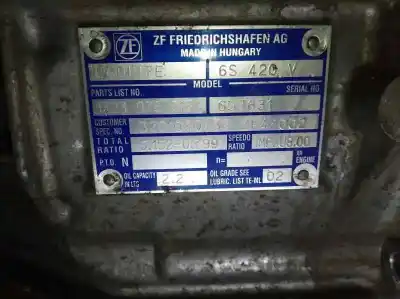Second-hand car spare part gearbox for opel movano (2004 =>) 2.2 cdti cat (g9t-750 / l51) 90 cv / 66 kw oem iam references 1323075013  zf4002