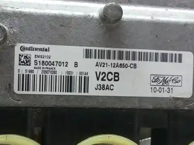 Peça sobressalente para automóvel em segunda mão centralina de motor uce por ford fiesta (cb1) 1.25 16v cat referências oem iam av2112a650cb  s180047012b