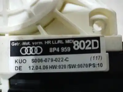 Автозапчасти б/у мотор заднего правого стекла за audi a3 (8p) 1.6 fsi ambiente 116 cv / 85 kw ссылки oem iam 8p4959 8p4959 8p4959