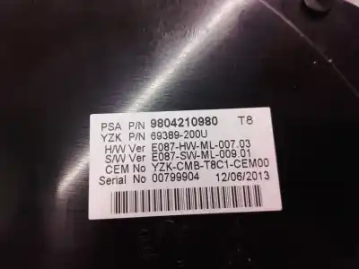 Peça sobressalente para automóvel em segunda mão quadrante por peugeot 5008 active referências oem iam 9804210980 9804210980 9804210980