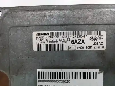 Second-hand car spare part ecu engine control for ford fiesta (cbk) ambiente oem iam references 4s6112a650ea 4s6112a650ea s118107012