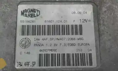 Second-hand car spare part ecu engine control for fiat panda (169) 1.2 8v dynamic oem iam references 55196261  66160112401