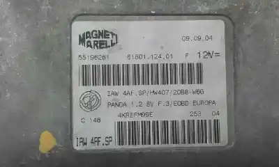 Second-hand car spare part ecu engine control for fiat panda (169) 1.2 8v dynamic oem iam references 55196261  66160112401