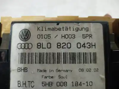 Автозапчастина б/у клімат-контроль для audi a3 (8l) 1.9 tdi посилання на oem iam 8l0820043h 8l0820043 8l0820043h