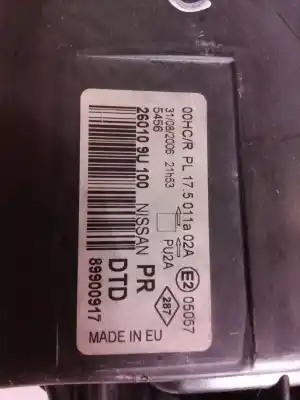 Second-hand car spare part right headlight for nissan note (e11e) acenta oem iam references 260109u100 260109u100 89900917